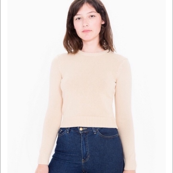 American Apparel Sweaters - American apparel cropped cream knit sweater